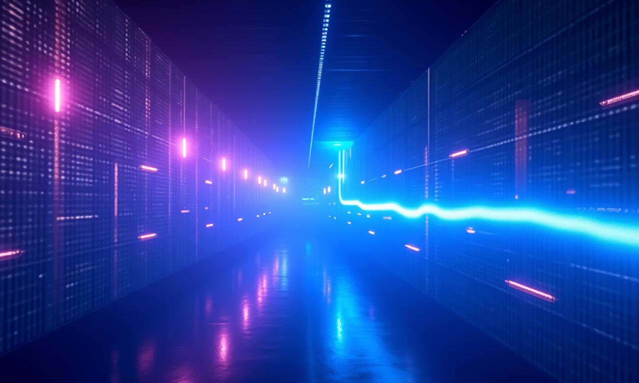 Abstract light installation background.