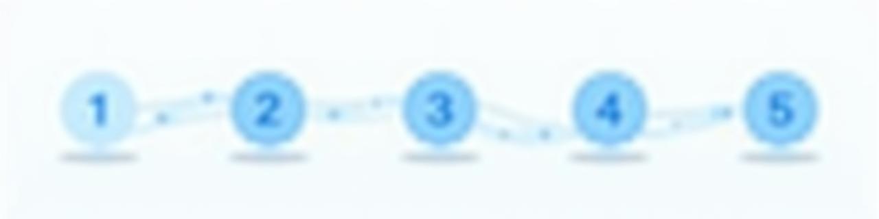 An abstract graphic representing the five steps of the design process.